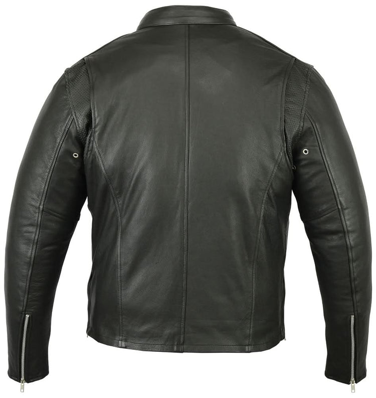 Men's Black Sporty Cruiser Leather Jacket
