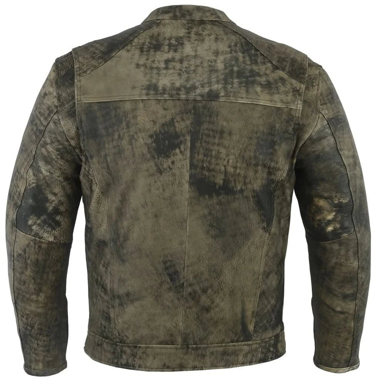 Men's Antique Brown Motorcycle Cruiser Jacket