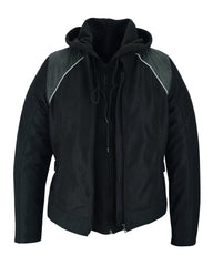 Darkstream Women's Mesh  Motorcycle Jacket - Black/ Black Tone Reflective
