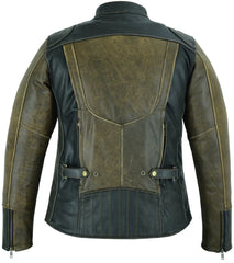 Spirit Rider Women's Vintage Brown Leather Motorcycle Jacket