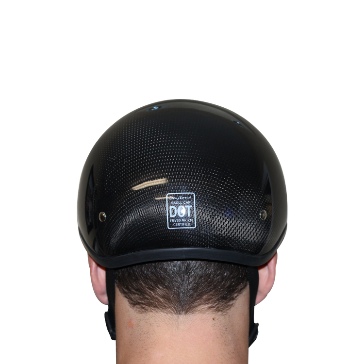 D2-GNS D.O.T. DAYTONA SKULL CAP W/O VISOR- GREY CARBON FIBER