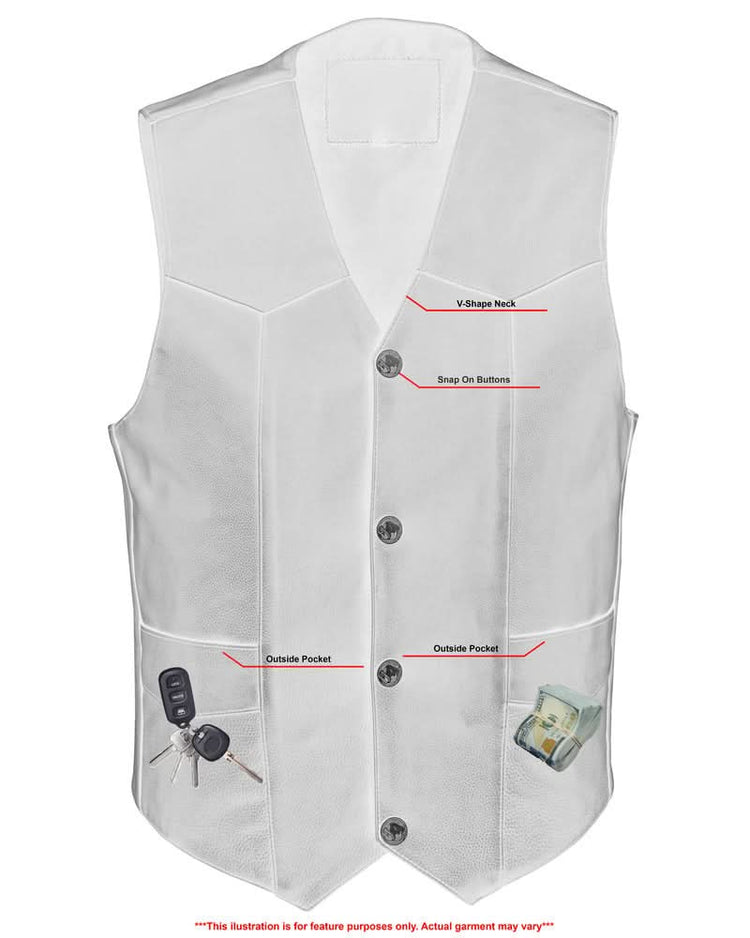 Advance Men's Buffalo Nickel Head Snap Vest