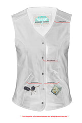 Women's Stylish Longer Body &frac34; Vest - Plain Sides