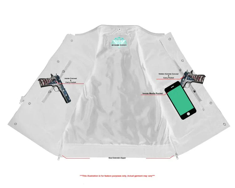 Eclipse Black Motorcycle Vest - Hidden Smart Access Pockets & Durable Lining