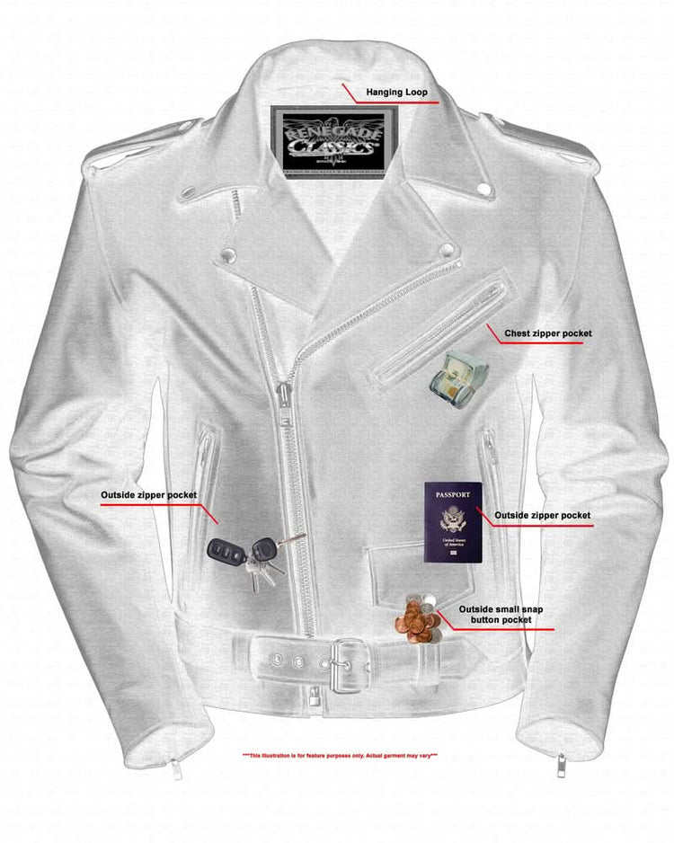 Super Arnold Men's Black Leather Jacket – Retro Design