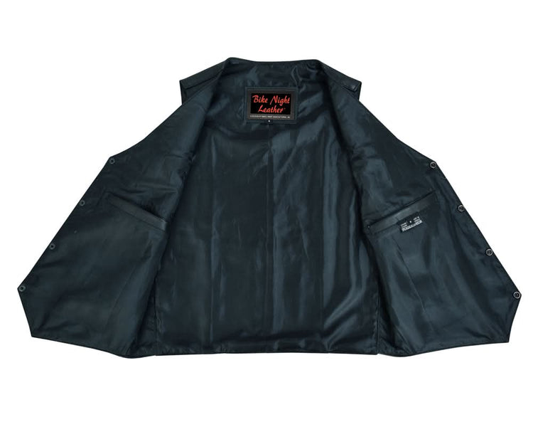 Men's Plain Side Economy Vest - Black