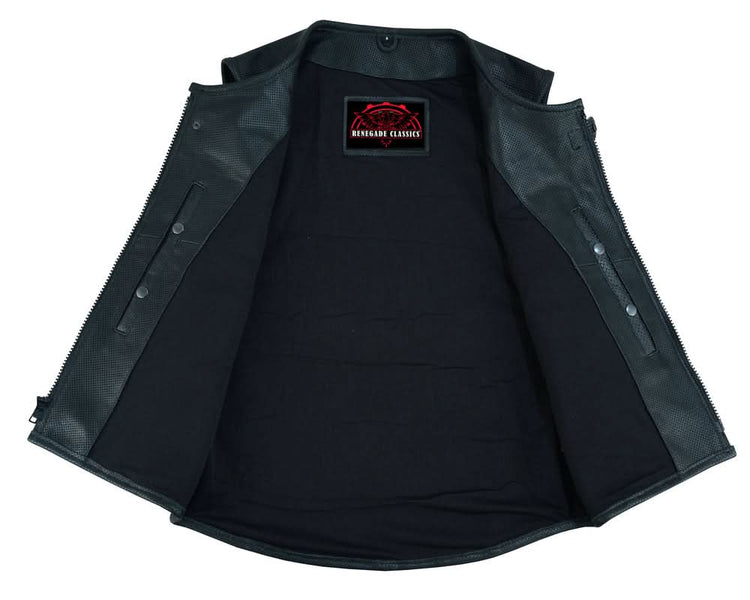Men's Updated Perforated SWAT Team Style Vest - Black
