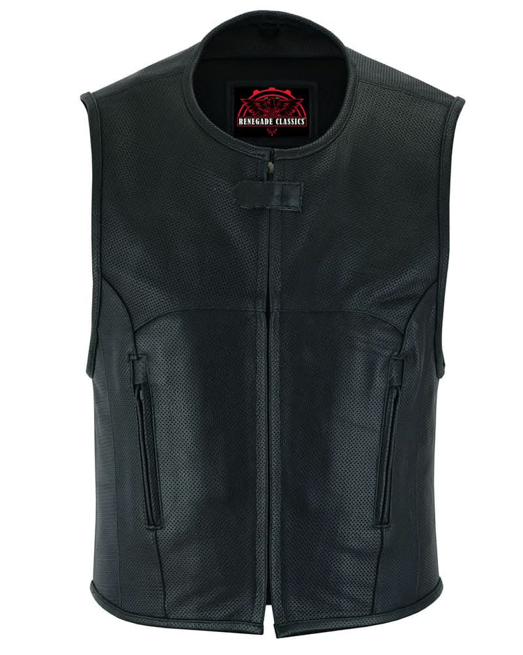 Men's Updated Perforated SWAT Team Style Vest - Black